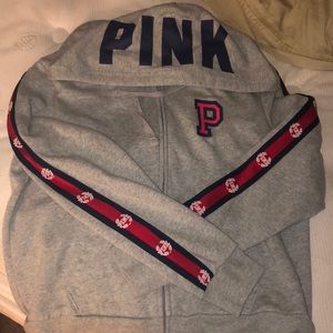 Pink Victorias Secret grey hoodie